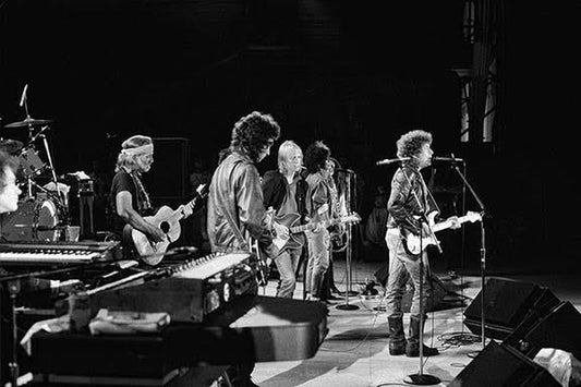Willie Nelson, Tom Petty, and Bob Dylan, Farm Aid, 1985 - Morrison Hotel Gallery