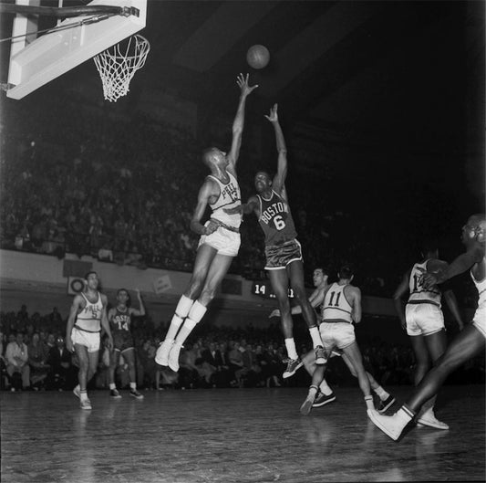 Wilt Chamberlain and Bill Russell, Philadelphia 76ers vs. Boston Celtics, 1967 - Morrison Hotel Gallery