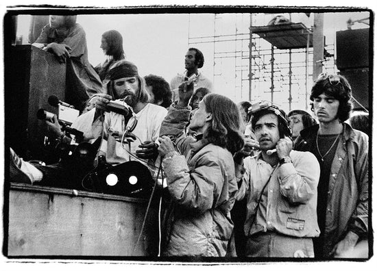 Woodstock Movie Crew, L to R: Michael Wadleigh, Renee Wadleigh, Martin Scorsese, NY, 1969 - Morrison Hotel Gallery