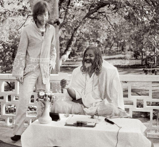 John Lennon and the Maharishi, 1968
