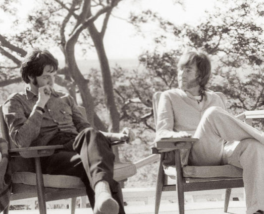 Paul McCartney and John Lennon, India, 1968